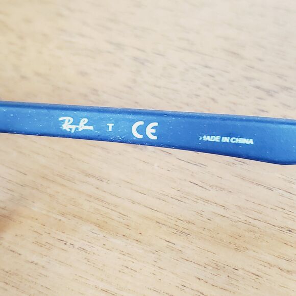 Ray Ban Mens Eyeglasses RB7045 5601 Blue Matte RUBBER Frames 57-18-150 Optical - Picture 7 of 11